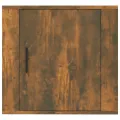 Table de chevet murale Chêne fumé 50x30x47 cm