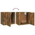 Table de chevet murale Chêne fumé 50x30x47 cm