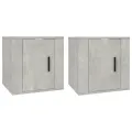 Meubles TV muraux 2 pcs Gris béton 40x34,5x40 cm