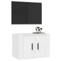 Meuble TV mural Blanc 57x34,5x40 cm