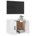 Meuble TV mural Blanc 57x34,5x40 cm