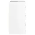 Buffet blanc brillant 70x35,5x67,5 cm bois d'ingénierie