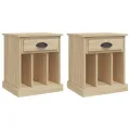 Tables de chevet 2 pcs chêne sonoma 43x36x50 cm