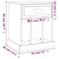 Tables de chevet 2 pcs blanc 43x36x50 cm