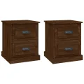 Tables de chevet 2pcs chêne marron 39x39x47,5cm bois ingénierie