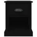 Tables de chevet 2 pcs noir 39x39x47,5 cm bois d'ingénierie