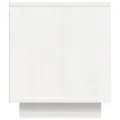 Meuble TV Blanc 80x35x40,5 cm Bois de pin massif