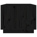 Table basse Noir 80x50x40 cm Bois massif de pin