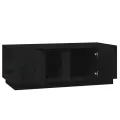 Table basse Noir 110x50x40 cm Bois massif de pin