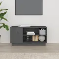 Meuble TV Gris 80x35x40,5 cm Bois de pin massif