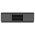Meuble TV Gris 140x35x40 cm Bois de pin massif