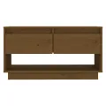 Meuble TV Marron miel 74x34x40 cm Bois de pin massif