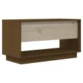 Meuble TV Marron miel 74x34x40 cm Bois de pin massif
