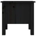 Table d'appoint Noir 40x40x39 cm Bois massif de pin