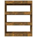 Bibliothèque/Cloison Chêne fumé 80x30x103 cm Bois ingénierie