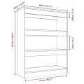 Bibliothèque/Cloison Chêne fumé 80x30x103 cm Bois ingénierie