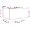 Table basse Blanc 60x50x35 cm Bois massif de pin