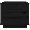 Table basse Noir 40x50x35 cm Bois massif de pin