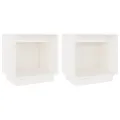 Tables de chevet 2 pcs Blanc 40x30x40 cm Bois de pin solide
