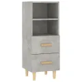 Buffet Gris béton 34,5x34x90 cm Bois d'ingénierie
