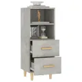 Buffet Gris béton 34,5x34x90 cm Bois d'ingénierie