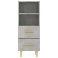 Buffet Gris béton 34,5x34x90 cm Bois d'ingénierie
