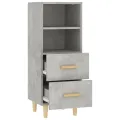 Buffet Gris béton 34,5x34x90 cm Bois d'ingénierie