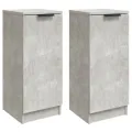 Buffets 2 pcs Gris béton 30x30x70 cm Bois d'ingénierie