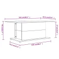 Table basse Blanc brillant 102x55,5x40 cm Aggloméré
