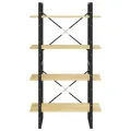 Bibliothèque à 4 niveaux 80x30x140 cm bois de pin massif