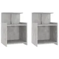 Tables de chevet 2 pcs Gris béton 40x35x60 cm Aggloméré
