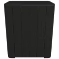 Table de jardin avec couvercle amovible noir polypropylène