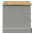 Meuble TV VIGO gris 106x40x40 cm bois massif de pin