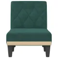 Chaise longue vert foncé velours