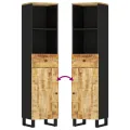 Armoire de salle de bain 38x33x160 cm bois massif de manguier