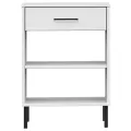 Armoire console avec pieds en métal Blanc Bois pin massif OSLO