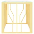 Table basse 110x45x45 cm acier inoxydable et verre