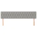 Têtes de lit 2 pcs Gris clair 90x7x78/88 cm Tissu