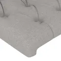 Têtes de lit 2 pcs Gris clair 90x7x78/88 cm Tissu