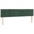 Têtes de lit 2 pcs Vert foncé 100x5x78/88 cm Velours