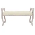 Banc beige 110x45x60 cm lin