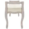 Banc beige 110x45x60 cm lin