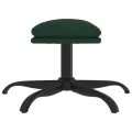 Repose-pied Vert foncé 60x60x36 cm Tissu
