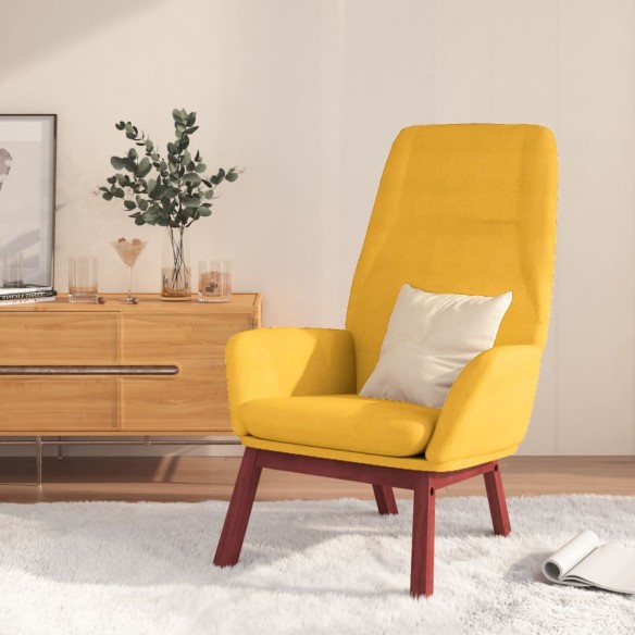 Chaise de relaxation Jaune moutarde Tissu