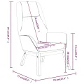 Chaise de relaxation Jaune moutarde Tissu