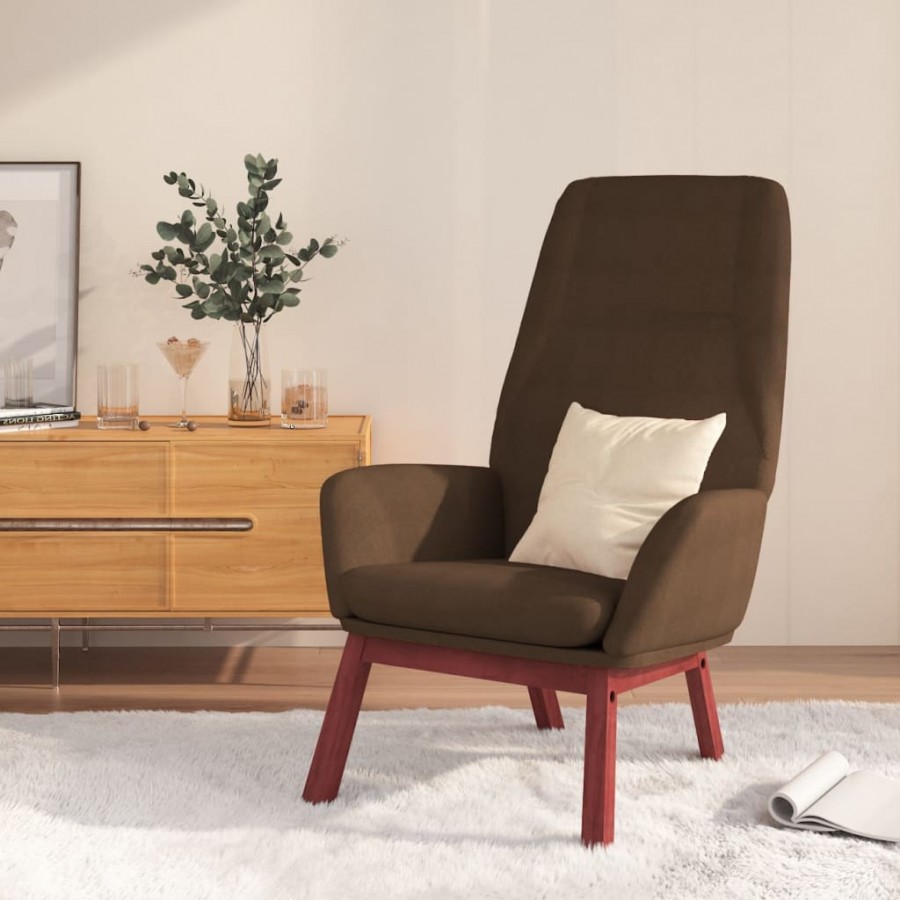 Chaise de relaxation Marron Tissu