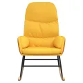 Chaise à bascule Jaune moutarde Tissu