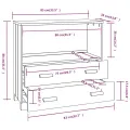Buffet HAMAR Gris clair 85x35x80 cm Bois massif de pin