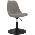 Chaises à dîner pivotantes 4 pcs Gris clair Velours