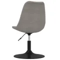 Chaises à dîner pivotantes 4 pcs Gris clair Velours